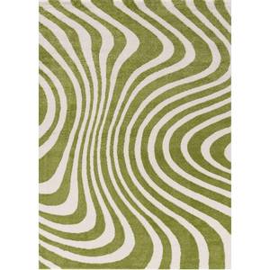Alfombra Netline Home Joli a rayas verde y blanca - Product Image 1