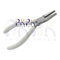 Alicates de punta plana de acero inoxidable de alta resistencia de 160 mm con mangos de PVC, mordazas lisas, para crimpado, pelacables, fabricación de joyas, pesca, OEM