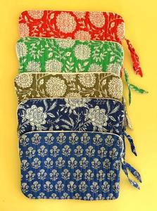 Wholesale Custom Logo Travel Women Quilted Cotton Tablet <b>Laptop</b> Zipper Pouch <b>Bags</b> Protection Case Small File Mack book <b>Bag</b> - Product Image 4