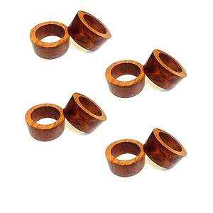 Meilleure qualité industrielle bois rond de serviette Vintage maison hôtel Restaurant automne fête de mariage décoration naturel fini vaisselle - Product Image 2