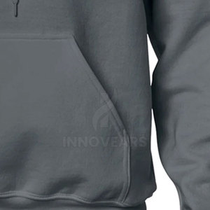 Sudadera con capucha para hombre de diseño personalizado, con material de algodón y forro polar, con bolsillo largo tipo pullover, color morado, venta al por mayor. - Product Image 5