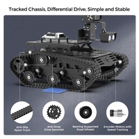 Robot Tankbot programmable avec bras robotique 6DOF, vision IA ESP32, suivi de ligne et évitement d'obstacles pour laboratoire STEM