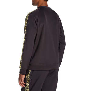 Felpa da uomo Tallia slim fit elasticizzata in maglia paisley nera - Taglia Small - Product Image 2