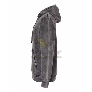 Marque privée Pull à capuche hiver délavé à l'acide pour hommes Motif solide quantité minimale de commande bas Vente chaude Fabriqué au Pakistan - Product Image 2