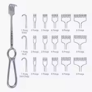 Ensemble d'instruments vétérinaires professionnel en acier inoxydable Weitlaner manuel 4.5 5.5 6.5 7 écarteurs à broches émoussés 3x4 chirurgicaux - Product Image 1