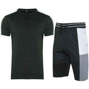 Conjunto doble de verano informal para hombre, camisetas de manga corta con músculos y cuello redondo de 2 piezas y pantalones cortos deportivos de ajuste clásico, talla adulta - Product Image 2