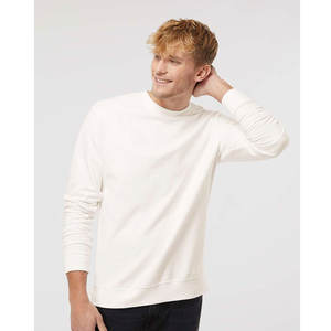 Sweat-shirts à col rond personnalisés pour hommes, couleur unie, manches longues, pulls décontractés légers à épaules tombantes - Product Image 1