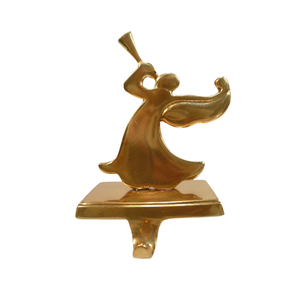 Angel Design Gold Plating <b>Stocking</b> <b>Holder</b> for Home Living Room Table Top Decorative - Product Image 1