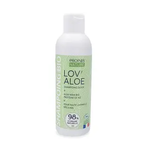 Organic Lov'Aloe Shampoo - Cosmos Organic certified - Fromulated with Fresh Aloe Vera and Rice protein - 200mL