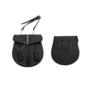 Sporran สีทึบคุณภาพสูงและวัสดุทํากระโปรง Sporran 2024 Sporrans ผมม้าเย็บมือดีไซน์ใหม่ - Product Image 4