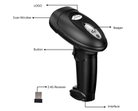 Lecteur de codes-barres sans fil AiGather, scanners 2.4G, pistolet de numérisation à détection automatique, plug and play avec mode inventaire