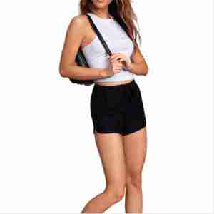 Hot Selling <b>High</b> Quality Custom Logo Cotton Summer Lady White Black Ribbed Crop Tank <b>Top</b> Woman - Product Image 6