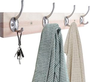 ตะขอแขวนเสื้อโค้ทสีเงินแบบย้อนยุคพร้อมสกรูยึดผนังสีดำตะขอยูทิลิตี้สำหรับเสื้อโค้ทผ้าพันคอกระเป๋าผ้าเช็ดตัวกุญแจหมวก - Product Image 4