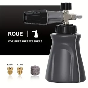 Pistolet à mousse électrique réglable, générateur <span class=keywords><strong>de</strong></span> mousse transparent, lance <span class=keywords><strong>de</strong></span> lavage haute pression, <span class=keywords><strong>buse</strong></span>, batterie 8000 mAh pour un nettoyage facile <span class=keywords><strong>de</strong></span> la voiture - Product Image 4