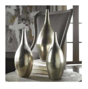 Florero de Metal y aluminio con acabado antiguo, diseño personalizado hecho a mano, venta al por mayor - Product Image 1