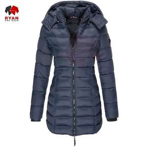 Manteau long matelassé personnalisé pour femmes Veste d'hiver chaude avec logo personnalisé Confortable et respirante - Product Image 3