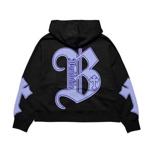 Ensemble de survêtement tendance pour hommes, 80% coton, 20% polyester, couleur unie, impression personnalisée sur écran, vente en gros d'ensembles de sweats à capuche pour hommes. - Product Image 5