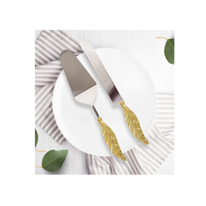 Juego único para servir pasteles con mango de latón, cuchillo para pasteles de calidad estándar y juego para servir pasteles por debajo de su presupuesto - Product Image 6
