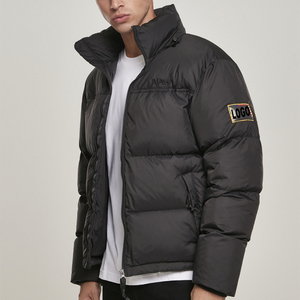 Veste d'hiver en duvet noire pour homme sur mesure OEM, veste matelassée en polyester pour homme, vêtements d'extérieur - Product Image 4