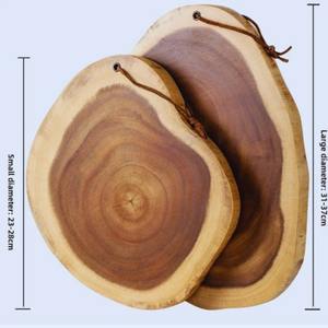 Tabla de Madera de Estilo Rústico Antiguo, Ideal para Productos de Panadería, Carnes, Aperitivos, Quesos y Presentación de Alimentos Premium de la India - Product Image 4