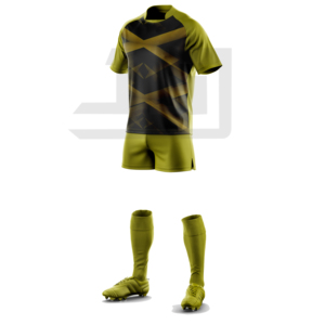 Uniforme de rugby haut de gamme, maillot et short personnalisés imprimés, respirant, durable, séchage rapide, coupe-vent, 100% polyester, col en V, vêtements de sport - Product Image 2