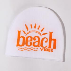 Logo personnalisé 100% acrylique Jacquard Beanie chapeaux hiver bonnet en tricot avec un nouveau style pour les voyages décontractés - Product Image 1