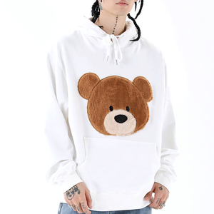 ราคาขายส่งที่ดีที่สุด เสื้อฮู้ดดี้ผู้ชายผ้าฝ้าย 100% ปักโลโก้ตามสั่ง ซับในขนแกะ สำหรับฤดูหนาว แบบเรียบง่าย มีกระเป๋า - Product Image 1