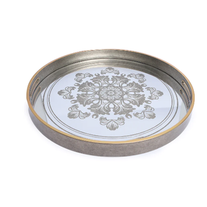 Bandeja de Metal de diseño de lujo, bandeja de servicio decorativa impresa en esmalte para el hogar, Hotel, bodas, oficinas, platos - Product Image 6