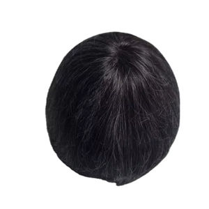 วิกผมแท้แบบโมโน ฟรอนท์ เลซ ผมจีนแท้ เกรดเวอร์จิ้น เรมี่  แบบแพทช์ ผมหยิกตรง ลอนลึก สี 1b+เทา - Product Image 5