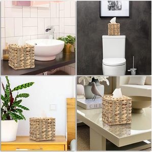 Couverture de boîte à mouchoirs en jonc de mer de mélange de jacinthe d'eau écologique recommandée pour la vaisselle et les articles de cuisine du Vietnam - Product Image 4