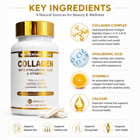 Capsules de Collagène Riches en Protéines, Antioxydantes, pour la Beauté de la Peau, les Cheveux, les Ongles et le Soutien Articulaire, Anti-Âge, Blanchissantes, Fabricant en Marque Blanche