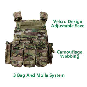 เสื้อกั๊กยุทธวิธีที่มีกระเป๋าหลายใบออกแบบมาสำหรับการเดินป่าอุปกรณ์จัดเก็บและการใช้งานกลางแจ้ง - Product Image 6