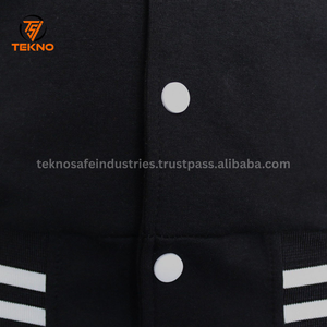 Chaqueta de béisbol para adultos y jóvenes personalizada de la mejor calidad Material de lana de color personalizado con mangas de cuero Varsity Jacket Servicio OEM - Product Image 3