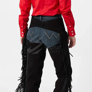 Dernière conception de chaps en cuir de haute qualité pour hommes utilisation en extérieur respirant en gros lavé chaps en cuir pour hommes - Product Image 4