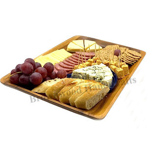 Bandeja de servicio de madera de acacia hecha a mano Venta caliente Bandejas acabadas de madera natural Forma rectangular para vendedores en línea a bajo precio - Product Image 3