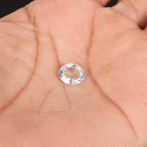 Aigue-marine brésilienne 10x8mm coupe ovale 1.45 cts pierre précieuse naturelle en vrac pour la fabrication de bijoux - Product Image 6