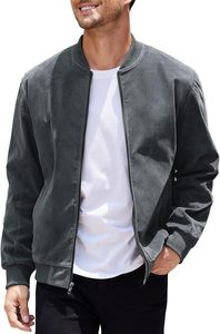 Chaquetas universitarias deportivas personalizadas de primera calidad para unisex con cuello levantado de lana y cuero estilo bordado cierre a presión - Product Image 2