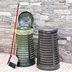Pattumiera in polietilene da 110 litri resistente con soluzione resistente altezza 85 cm - Product Image 3
