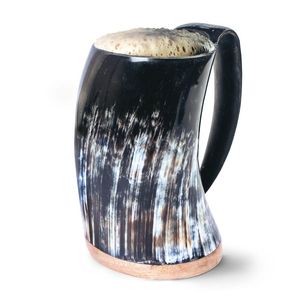 Grande chope à bière en céramique isolée et écologique Viking Chope naturelle non polie pour les fêtes traditionnelles modernes - Product Image 4