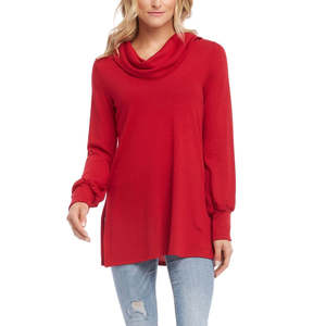 Maglione Donna Karen Kane Vintage a Collo Alto Rosso Taglia XL - Traspirante, Lavorato a Maglia, Casual per Autunno Inverno - Product Image 1