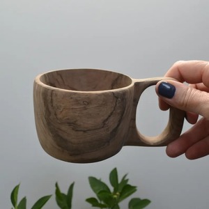 ถ้วยไม้ขัดเงาเรียบสำหรับดื่มชากาแฟน้ำผลไม้และน้ำที่จับสบาย - Product Image 4