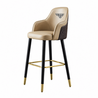 Chaise de bar en cuir personnalisable haut de gamme moderne - Tissu Xipi de haute qualité pour bar à domicile et usage hôtelier