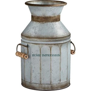 Último diseño, bastón de almacenamiento de leche galvanizado, lata de leche hecha a mano con mango de acabado rústico para suministros de bastón para servir alimentos en interiores - Product Image 4