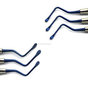 Curette dentaire Lucas en acier inoxydable, instrument chirurgical ergonomique manuel, classe CE I, modèle WPS-LBC-01, argent - Product Image 2