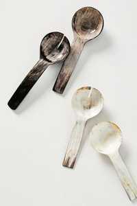 ช้อนเขาควายทำด้วยมือทันสมัยเป็นมิตรต่อสิ่งแวดล้อมเครื่องใช้บนโต๊ะอาหารแบบกำหนดเองสำหรับใช้ในครัวแบบอินเดียสไตล์นางฟ้าโดยงานฝีมือรูปพระจันทร์เสี้ยว - Product Image 4