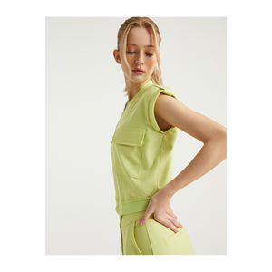 Chaleco de viscosa para mujer BGN con cremallera detallada y modelo EPAULET S23Y084 - Product Image 5