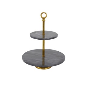 Superior Quality Round Shape Marble <b>Cake</b> <b>Stand</b> With Metal <b>Stand</b> Antique Design Medium Size <b>Cake</b> <b>Stand</b> for Sale . - Product Image 5