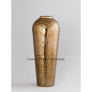 Vase à fleurs en fonte d'aluminium de designer de couleur noire lot de 2 pots de jardin accessoires fournitures de la collection de maisons de luxe - Product Image 3