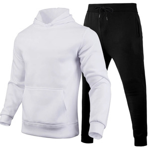 High Quality Men Tracksuit 100% Cotton Material <b>Lightweight</b> <b>Hoodie</b> With Trouser Breathable Custom Made logo Printing OEM - Product Image 2