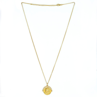 Collier personnalisé avec pendentif visage, qualité supérieure, 16 pouces, en argent massif 925 plaqué or 18 carats